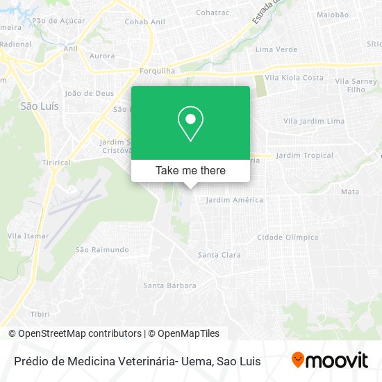 Prédio de Medicina Veterinária- Uema map