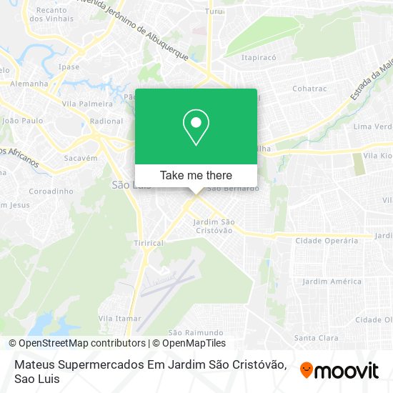 Mapa Mateus Supermercados Em Jardim São Cristóvão