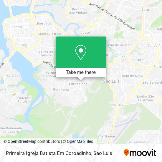 Mapa Primeira Igreja Batista Em Coroadinho