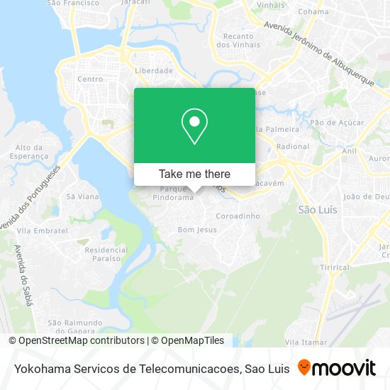 Mapa Yokohama Servicos de Telecomunicacoes