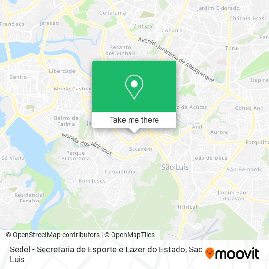 Sedel - Secretaria de Esporte e Lazer do Estado map