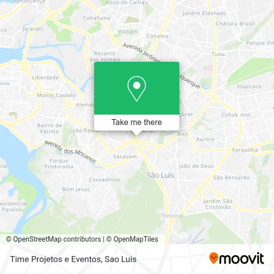 Time Projetos e Eventos map
