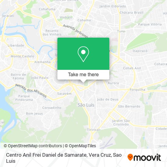 Centro Anil Frei Daniel de Samarate, Vera Cruz map