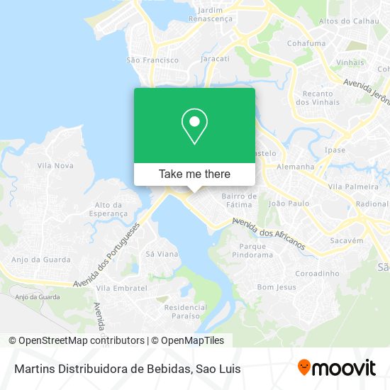 Martins Distribuidora de Bebidas map