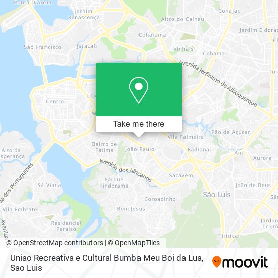 Uniao Recreativa e Cultural Bumba Meu Boi da Lua map