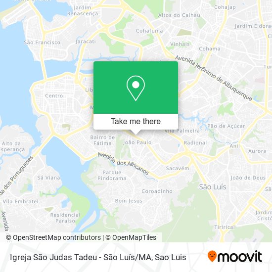 Mapa Igreja São Judas Tadeu - São Luís / MA