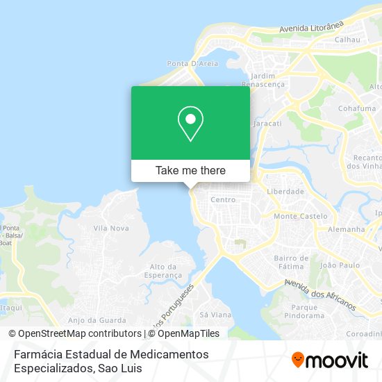 Farmácia Estadual de Medicamentos Especializados map