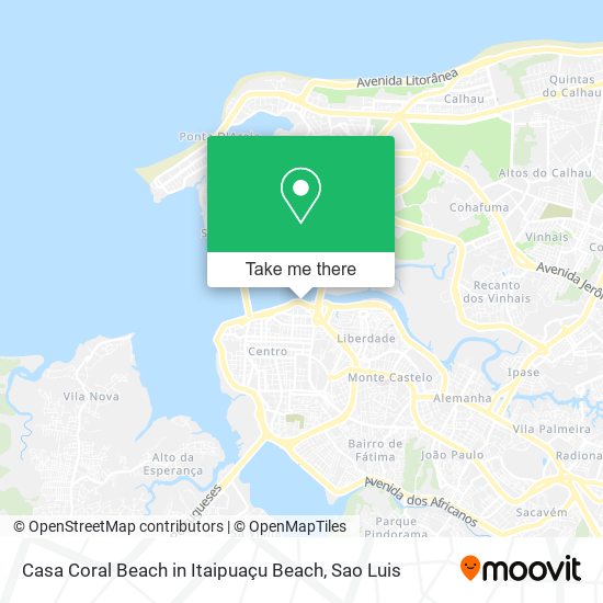 Casa Coral Beach in Itaipuaçu Beach map