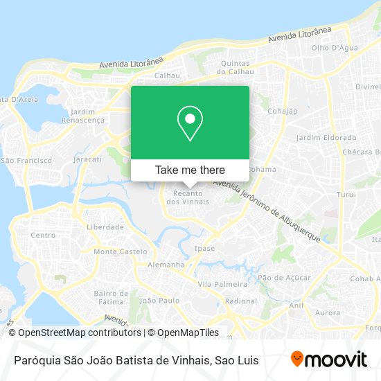 Mapa Paróquia São João Batista de Vinhais