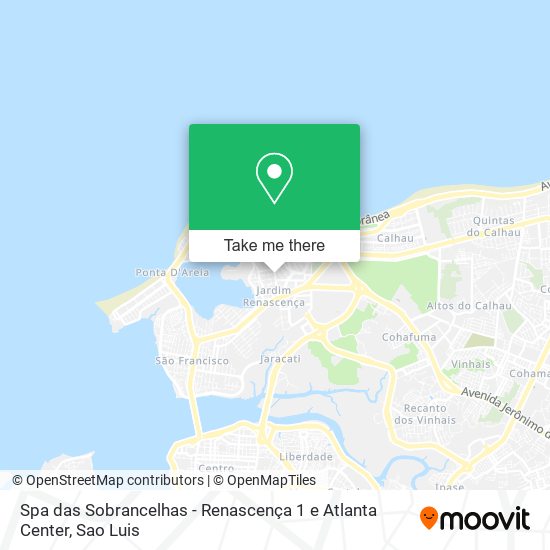 Mapa Spa das Sobrancelhas - Renascença 1 e Atlanta Center