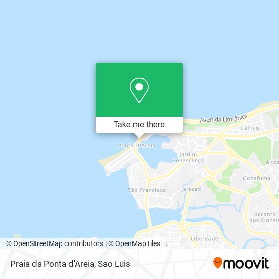 Mapa Praia da Ponta d'Areia