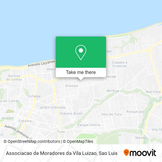 Mapa Associacao de Moradores da Vila Luizao