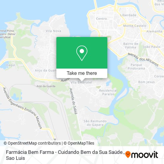 Mapa Farmácia Bem Farma - Cuidando Bem da Sua Saúde.