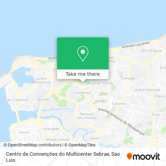 Centro de Convenções do Multicenter Sebrae map