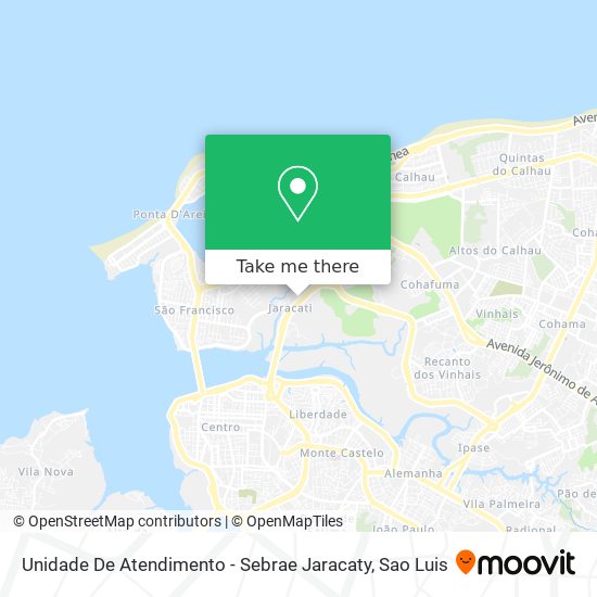 Unidade De Atendimento - Sebrae Jaracaty map