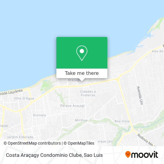 Costa Araçagy Condomínio Clube map