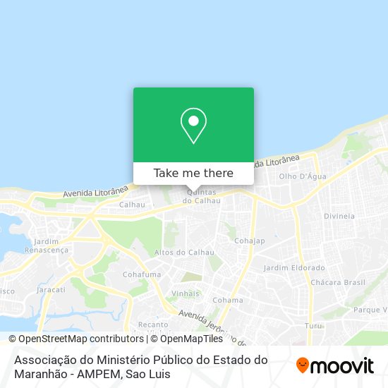 Associação do Ministério Público do Estado do Maranhão - AMPEM map