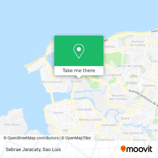 Sebrae Jaracaty map