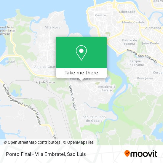 Mapa Ponto Final - Vila Embratel