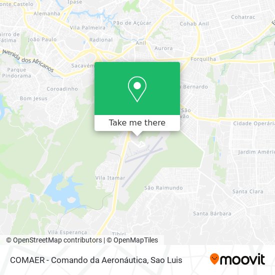 COMAER - Comando da Aeronáutica map