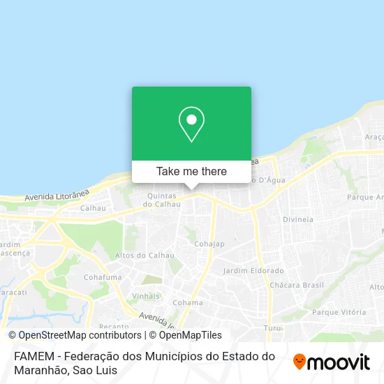 FAMEM - Federação dos Municípios do Estado do Maranhão map