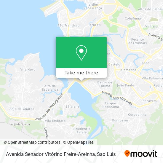 Avenida Senador Vitórino Freire-Areinha map