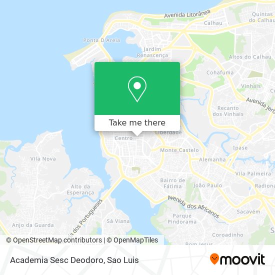 Academia Sesc Deodoro map