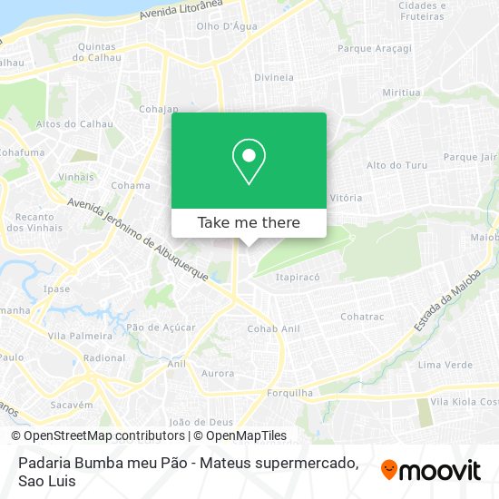 Padaria Bumba meu Pão - Mateus supermercado map