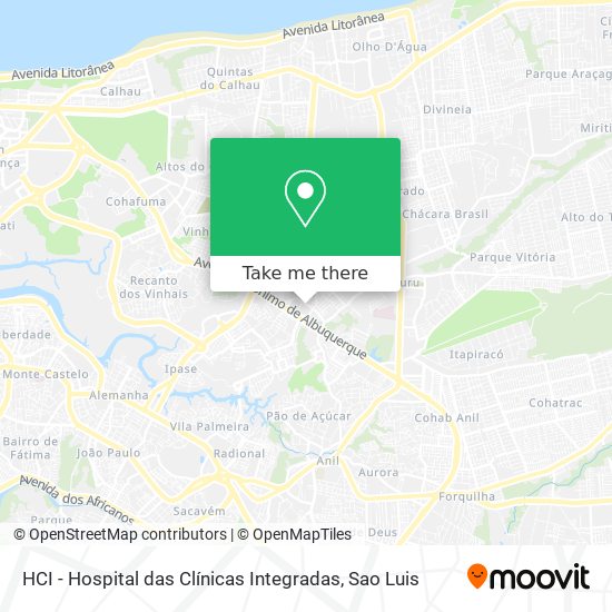 HCI - Hospital das Clínicas Integradas map
