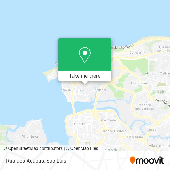 Rua dos Acapus map