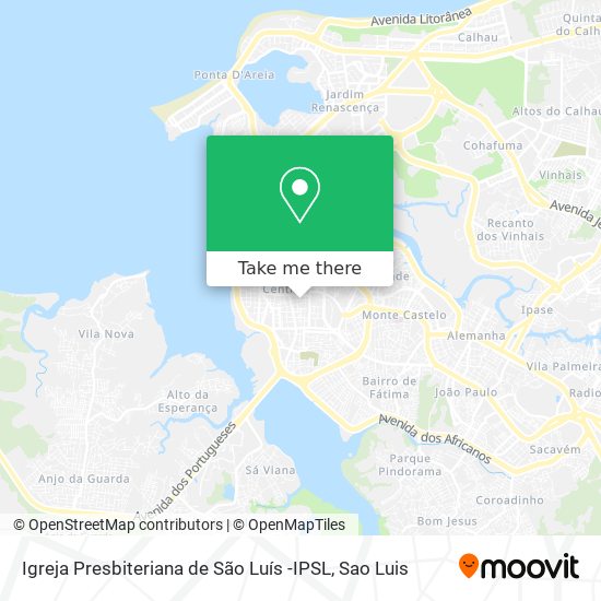 Mapa Igreja Presbiteriana de São Luís -IPSL