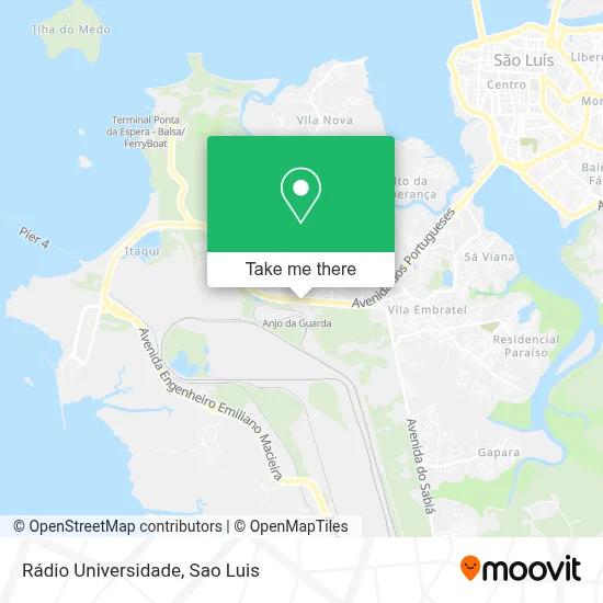 Rádio Universidade map