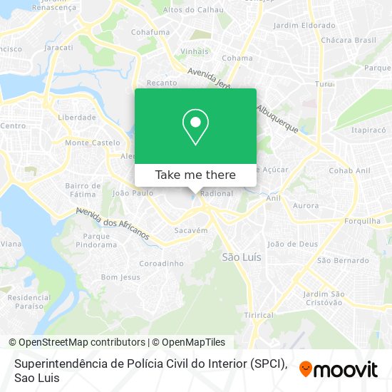 Superintendência de Polícia Civil do Interior (SPCI) map