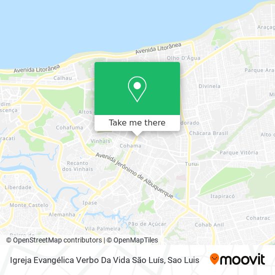 Igreja Evangélica Verbo Da Vida São Luís map