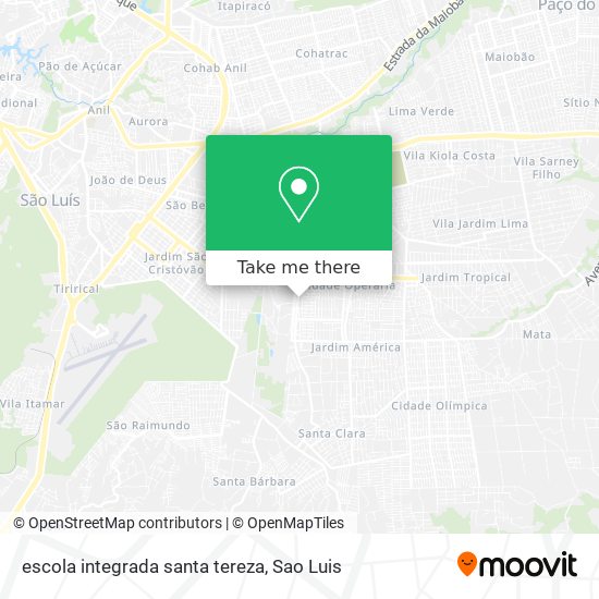 escola integrada santa tereza map
