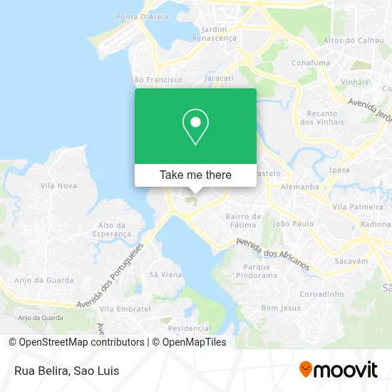 Rua Belira map