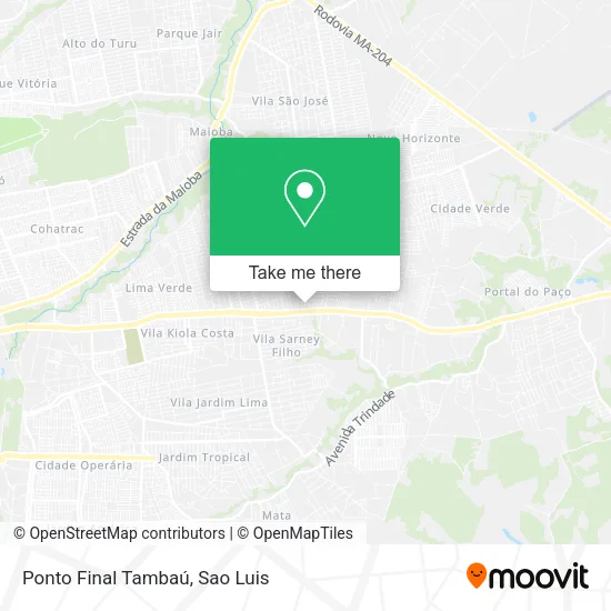 Ponto Final Tambaú map