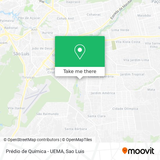 Prédio de Química - UEMA map