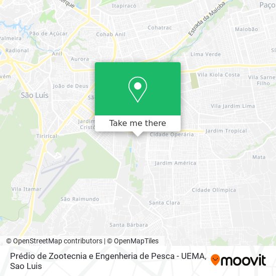 Prédio de Zootecnia e Engenheria de Pesca - UEMA map