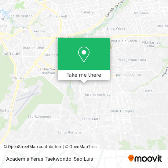 Academia Feras Taekwondo map