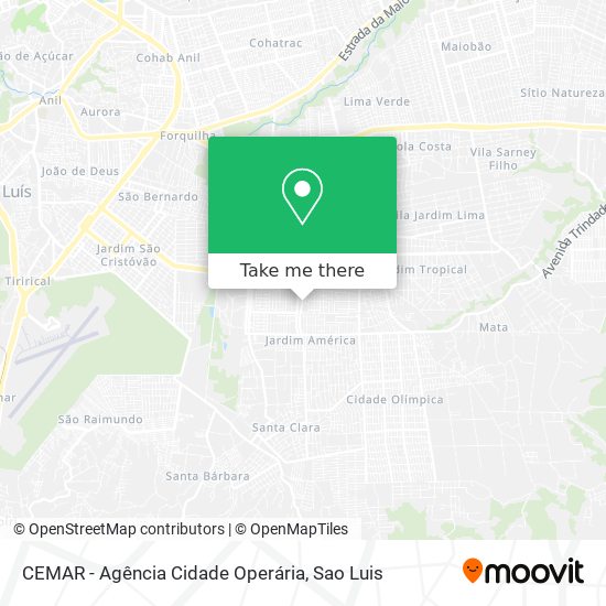 CEMAR - Agência Cidade Operária map