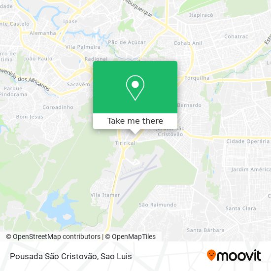 Pousada São Cristovão map