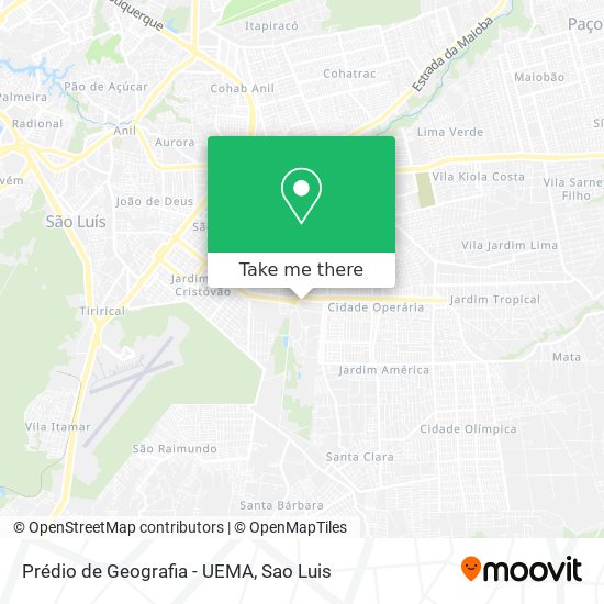 Prédio de Geografia - UEMA map