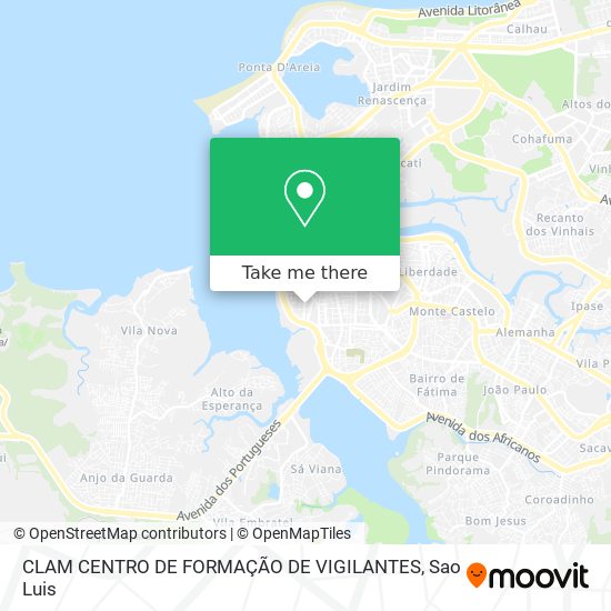 CLAM CENTRO DE FORMAÇÃO DE VIGILANTES map