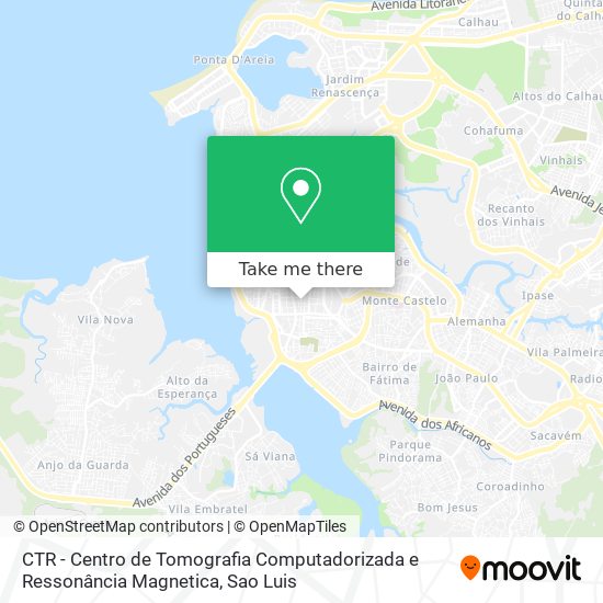 Mapa CTR - Centro de Tomografia Computadorizada e Ressonância Magnetica