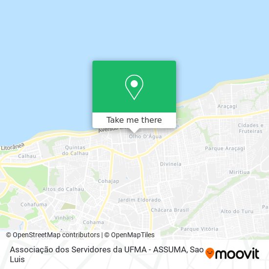 Mapa Associação dos Servidores da UFMA - ASSUMA