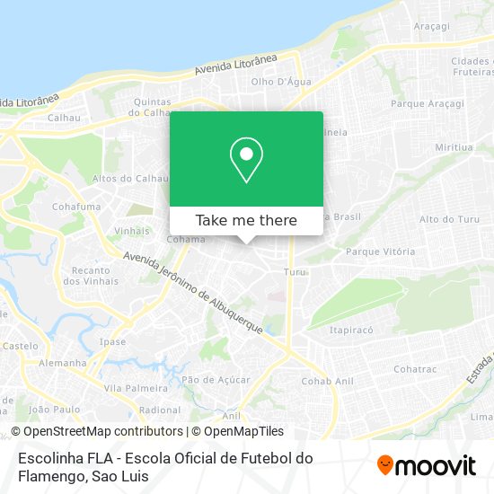 Escolinha FLA - Escola Oficial de Futebol do Flamengo map