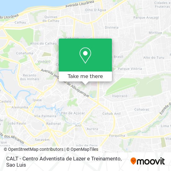 Mapa CALT - Centro Adventista de Lazer e Treinamento