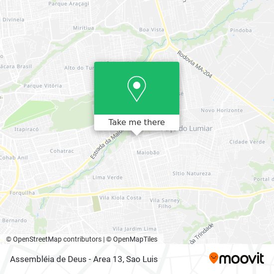 Assembléia de Deus - Area 13 map