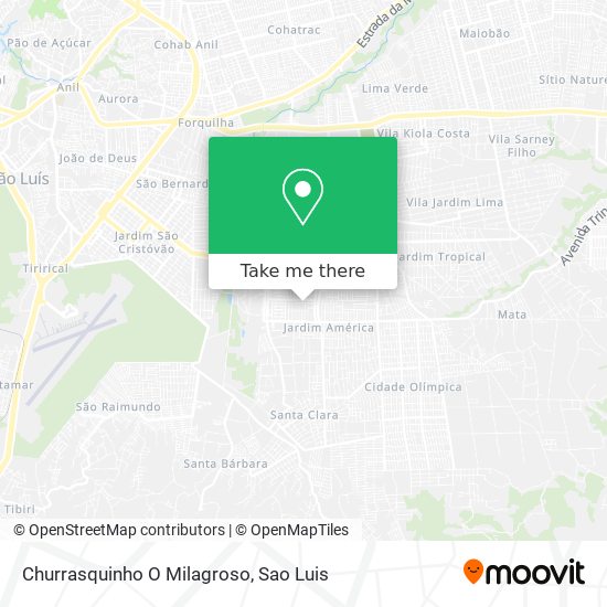 Mapa Churrasquinho O Milagroso